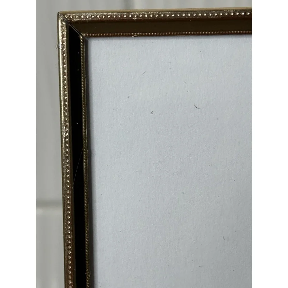 Lot of 2 Vintage MCM Hollywood Brass Metal Picture Frame Gold Tone 8 x 10 GUC